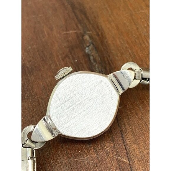 Longines Women's Watch 10k GF Case Swiss Manual Wind Vintage Silver 15mm Petite - Picture 6 of 13